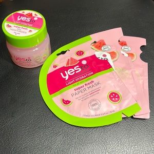 Yesto watermelon moisturizer gel & paper masks set